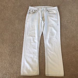 Men’s White True Religion Jeans